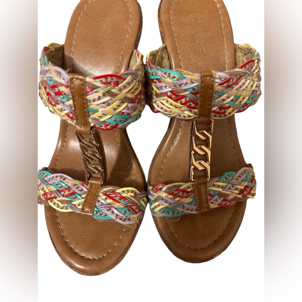 Madeline Stuart Multicolor Wedge Sandals - Picture 2 of 11